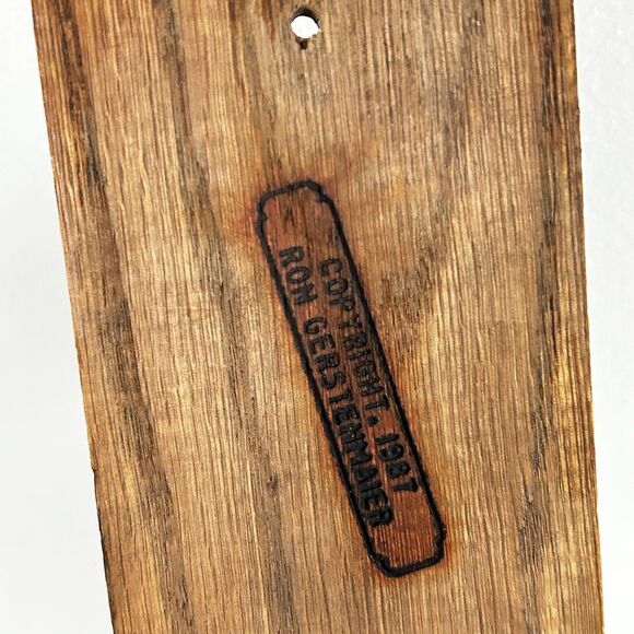 Vintage 1987 Handmade Woodpecker Wood Door Knocker Wall Art Ron Gerstenmaier - Picture 9 of 10